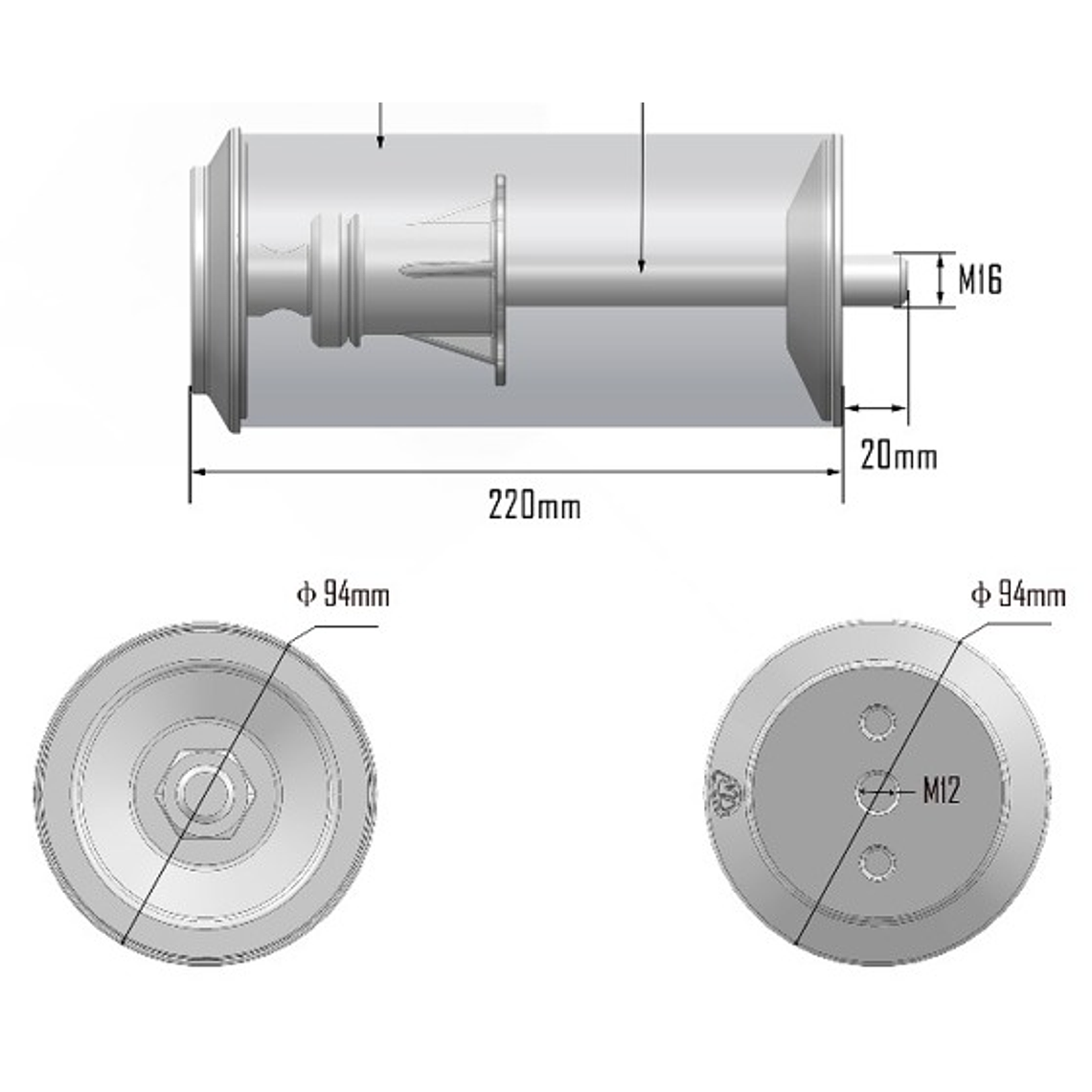 POSTE ABSORBEDOR DE ENERGIA PARA TERMINAL Y ESQUINA, 304 ST/ST + ALEACION DE ALUMINIO  2