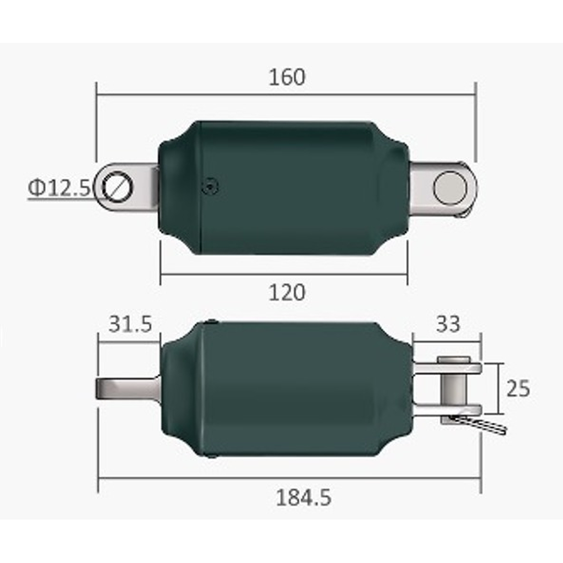 AMORTIGUADOR EN H, ACERO INOXIDABLE 316 2