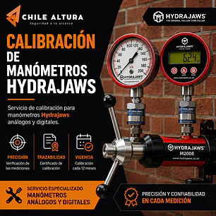 Calibración de Manómetro Hydrajaws