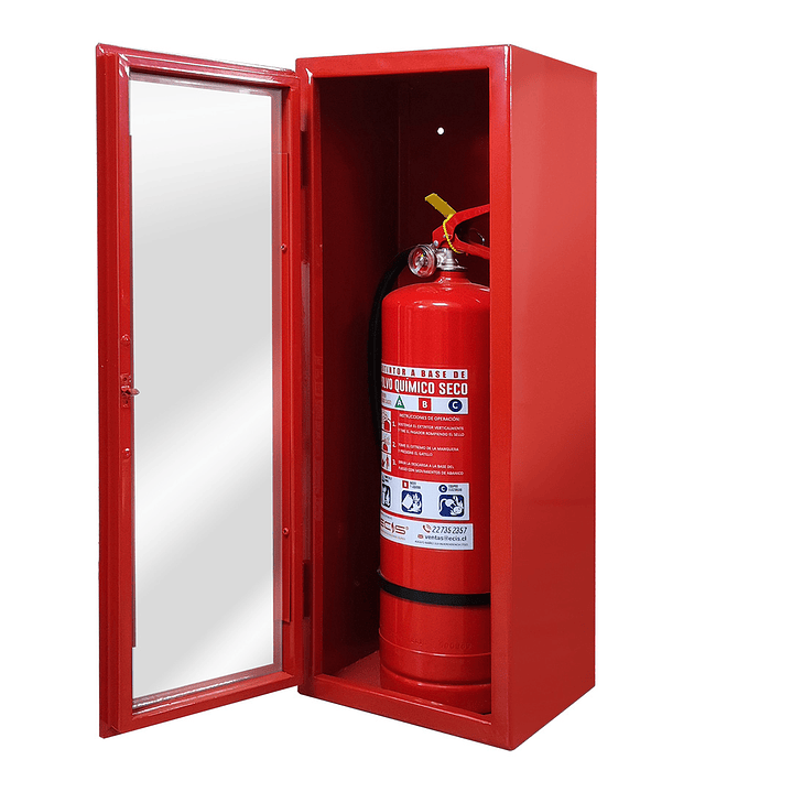 Gabinete Metálico Porta Extintor con Puerta de Vidrio 2