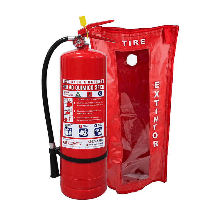 Extintor ABC Polvo Químico Seco + Funda para Extintor 1