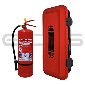 PACK GABINETE BAWER + EXTINTOR PQS 6 O 10 KILOS. CERTIFICADO.