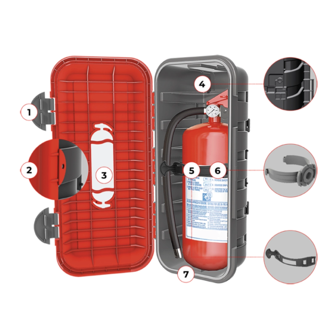 Gabinete Porta Extintor Plástico Reforzado Marca Bawer. Certificado.  3