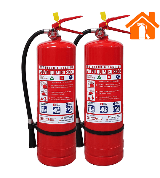 Pack 2 Extintores PQS de 6 Kilos. 