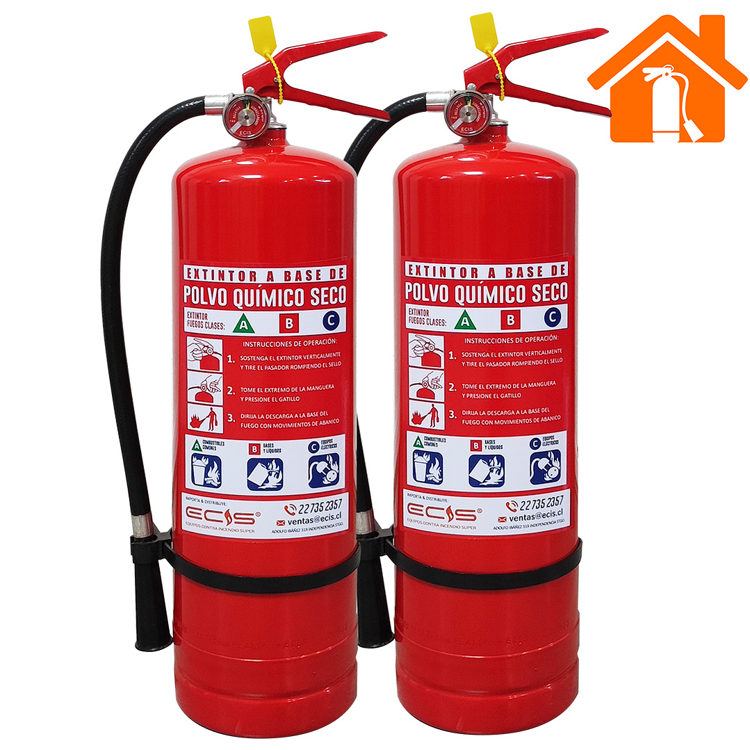 Pack 2 Extintores PQS de 6 Kilos.  1