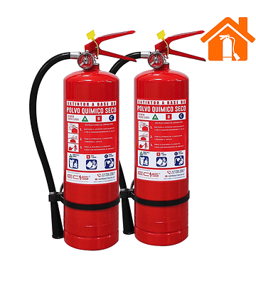Pack 2 Extintores para el hogar PQS de 4 Kilos.