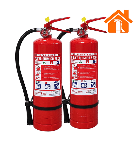 Pack 2 Extintores para el hogar PQS de 4 Kilos.