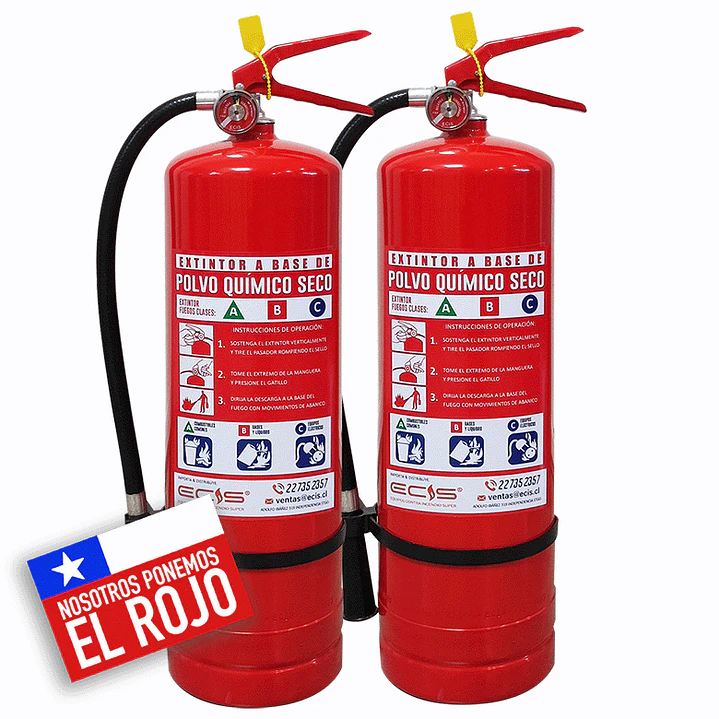 Pack 2 Extintores PQS de 6 Kilos.  1