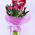 Florero de 10 Tulipanes con globo mamá