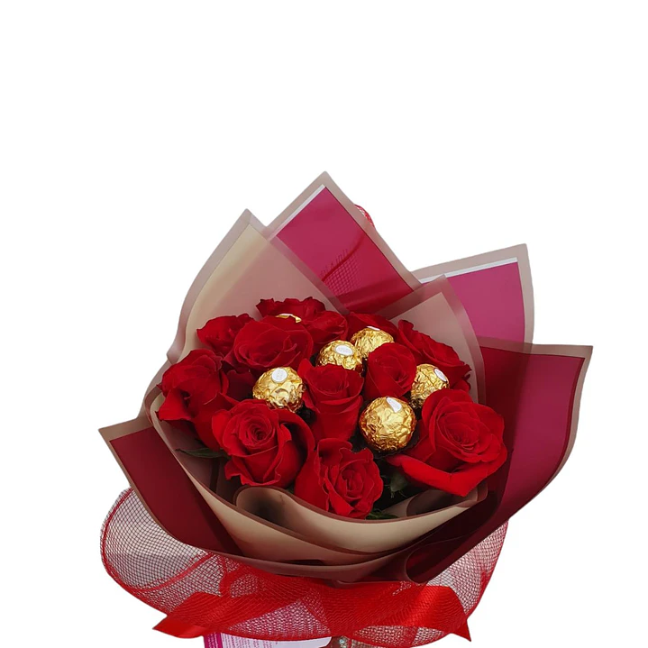 Ramo de 12 rosas más bombones  | Expresa tu Amor Inolvidable  1