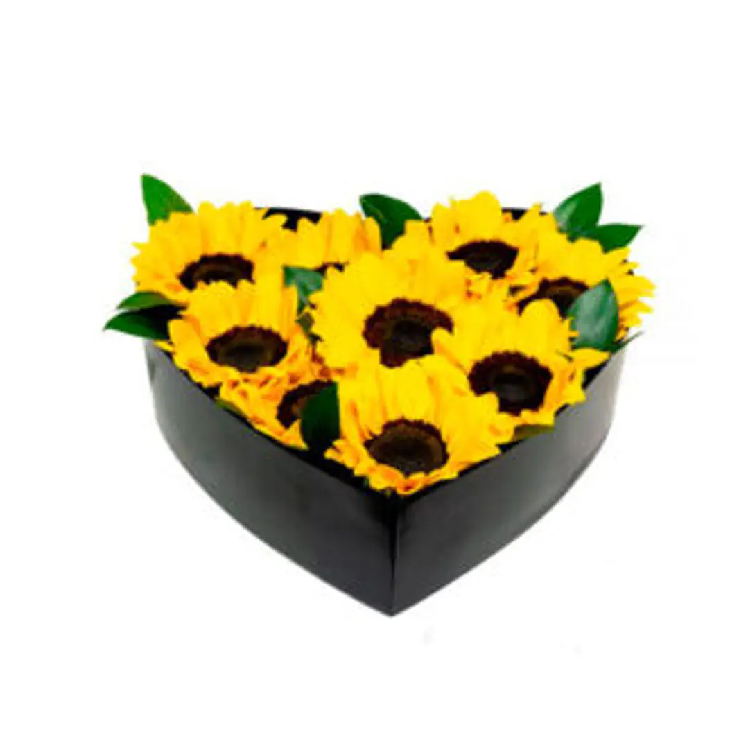 Corazón girasoles | Sorprende con Luz y Alegría 1