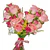 Ramo corazón rosas y mini rosas