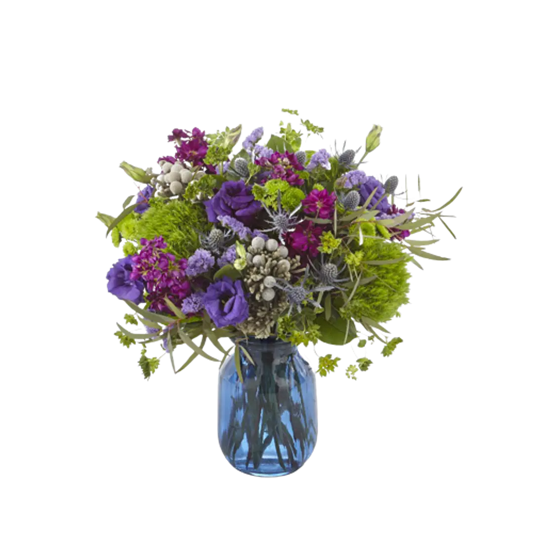Florero mixto azul 1