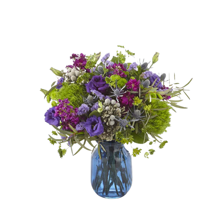 Florero mixto azul 1