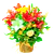 Arreglo floral mixto en base rústica
