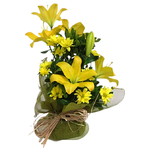 Liliums en base malla | Regala Alegría Natural 