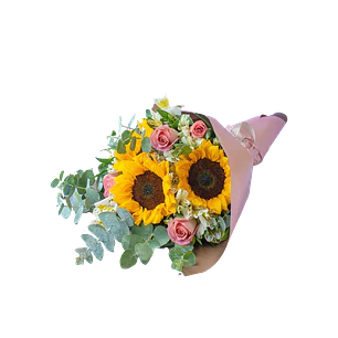 Ramo de girasoles y rosas | Expresa Gratitud