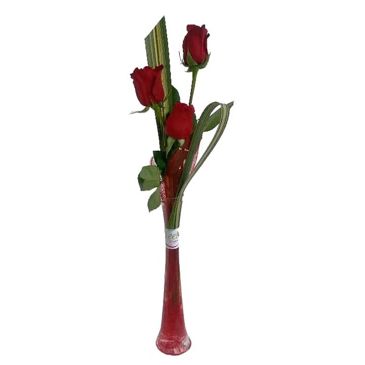 Florero 3 Rosas Ecuatorianas 1
