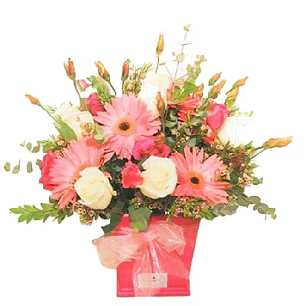 Arreglo Floral tonos Rosados