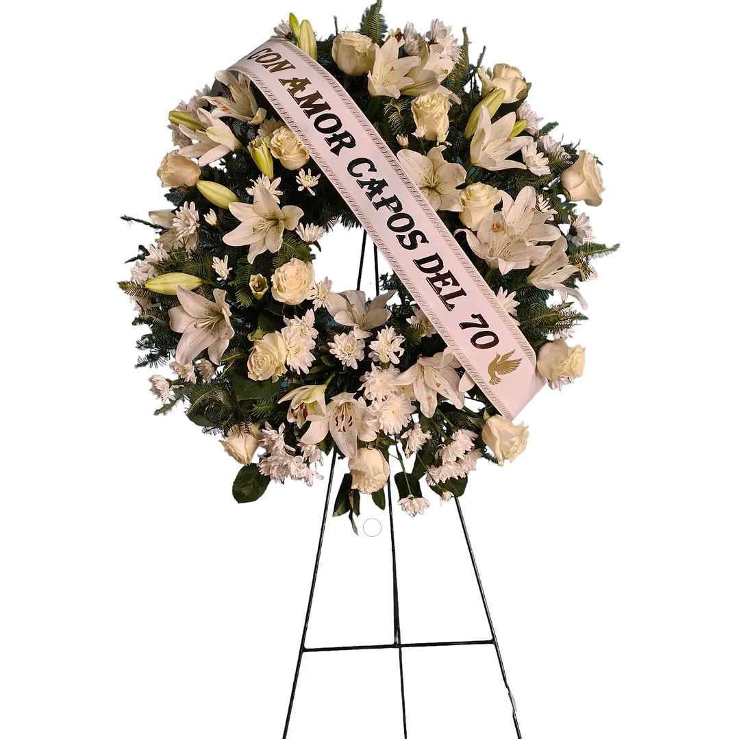 Corona Fúnebre con Cinta 1