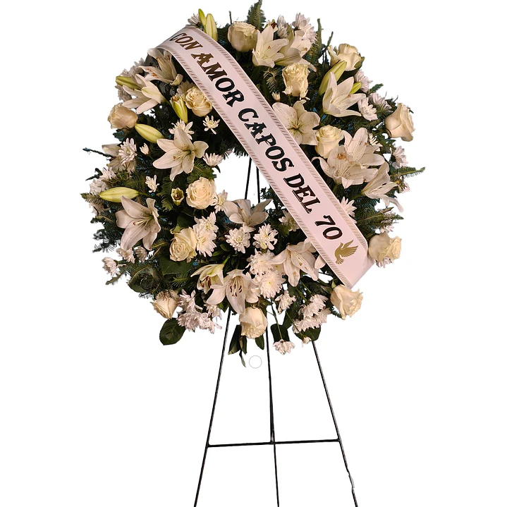 Corona Fúnebre con Cinta 1