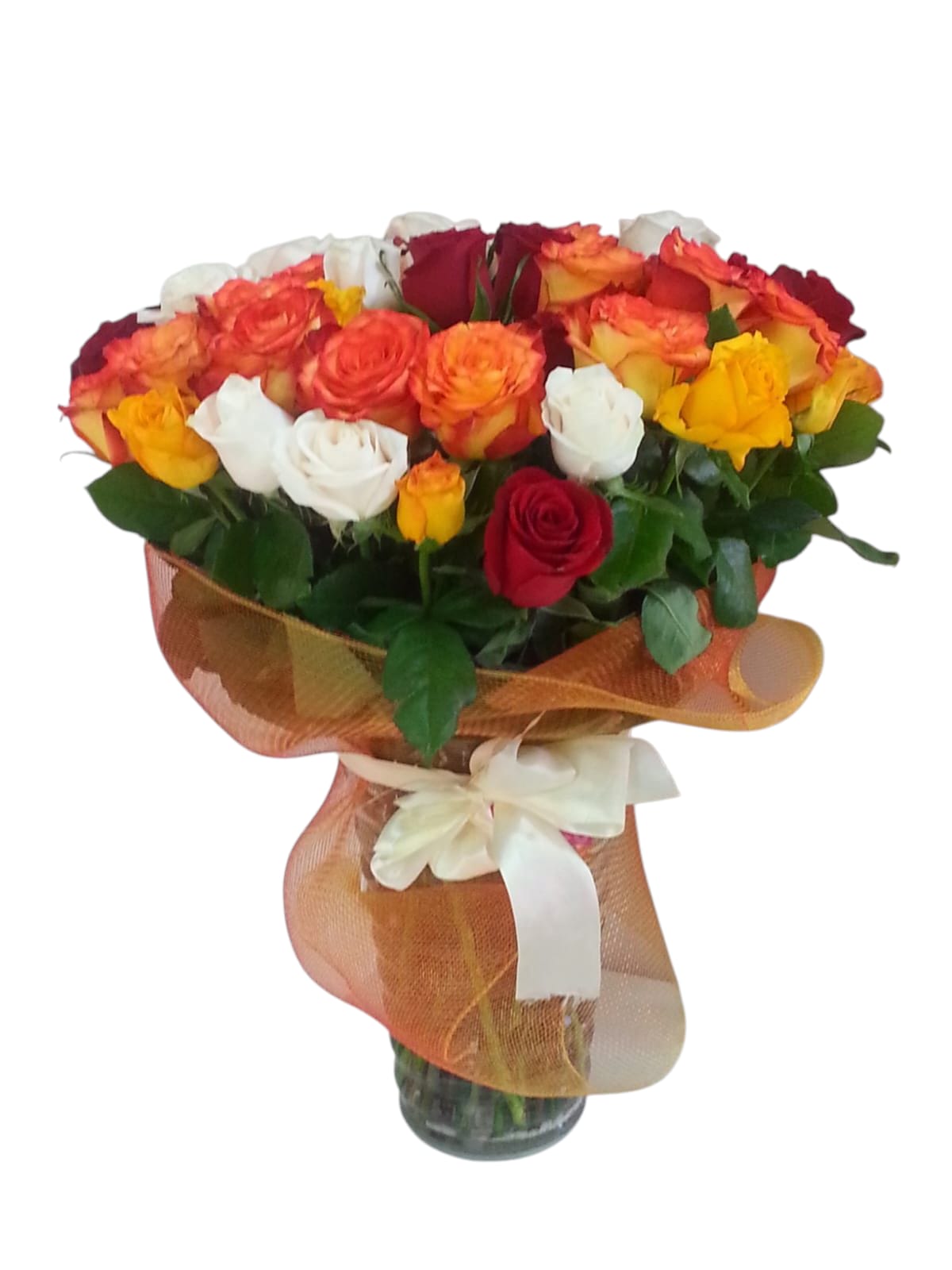 Florero 50 Rosas Mixtas