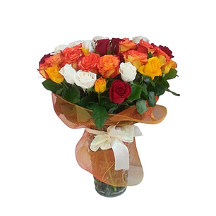 Florero 50 Rosas Mixtas