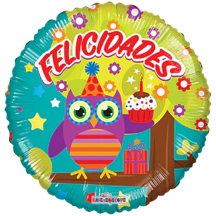 Globo metálico grande felicidades