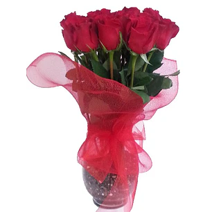 Florero de 12 rosas  | Expresa tu Romanticismo y Amor