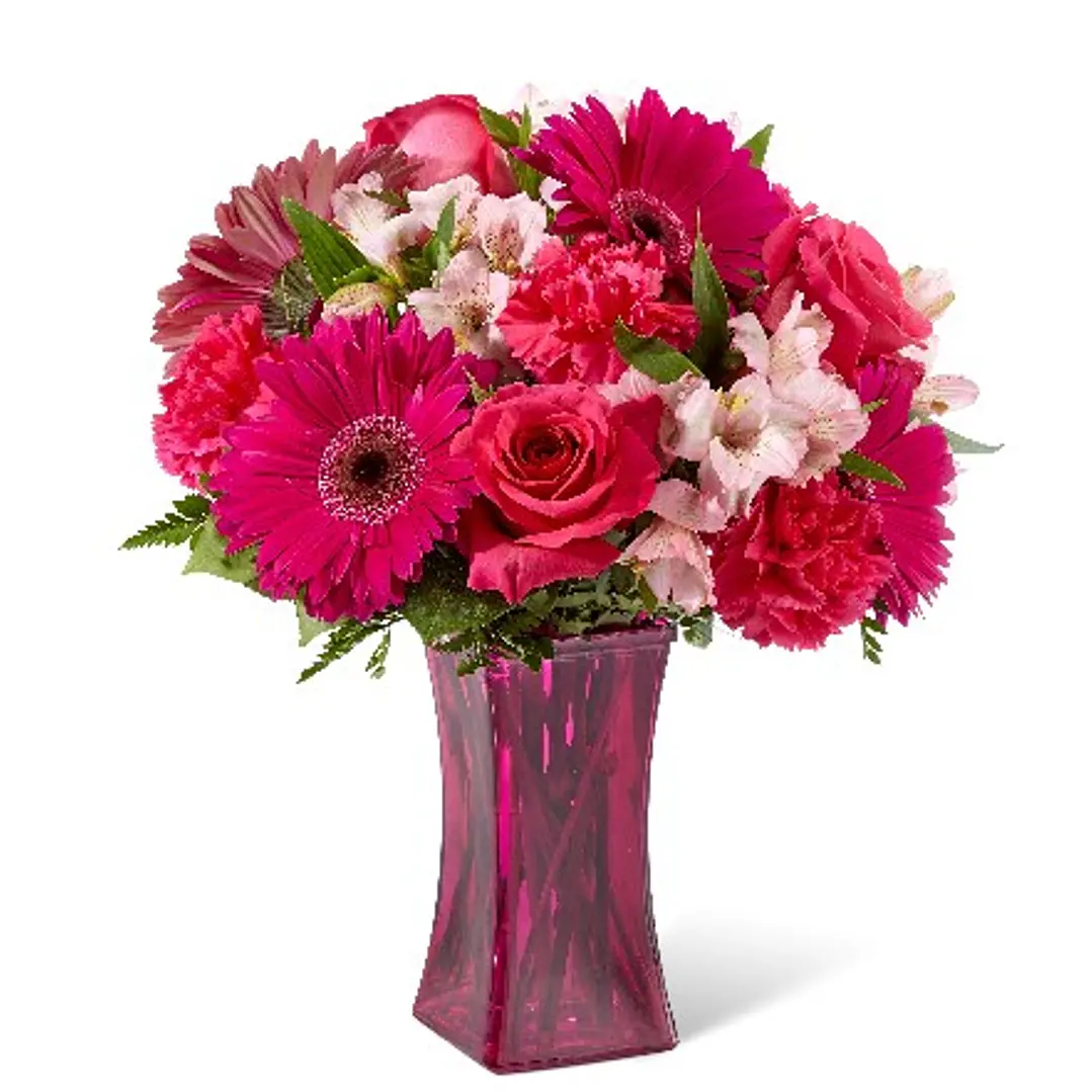 Mix de flores en tono fucsia 1