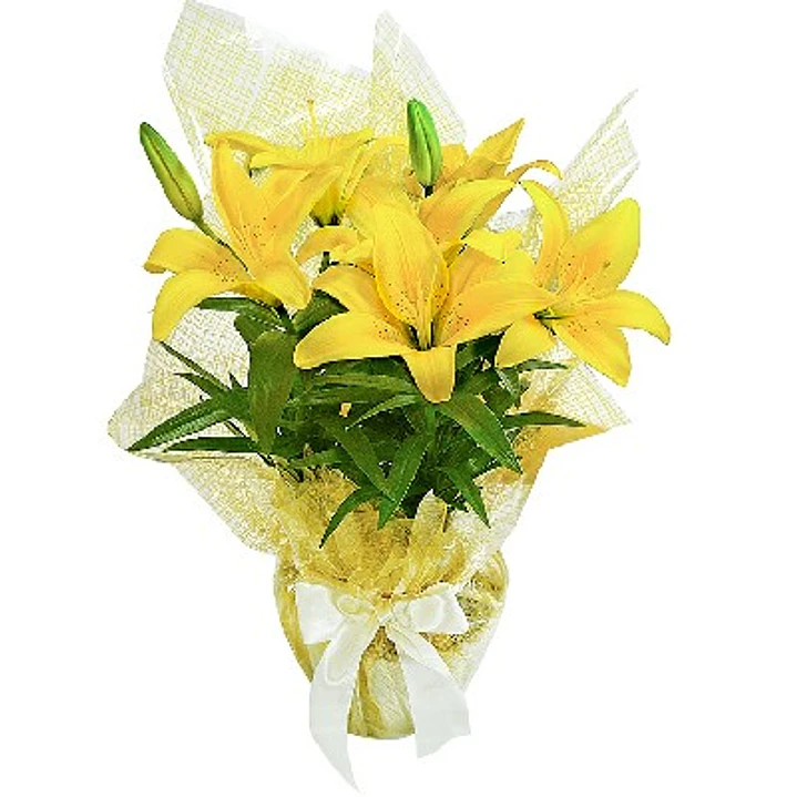 Arreglo redondo de liliums 1