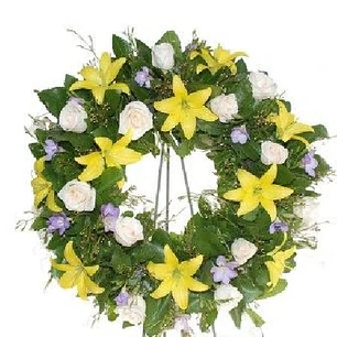 Corona de flores 2 tonos