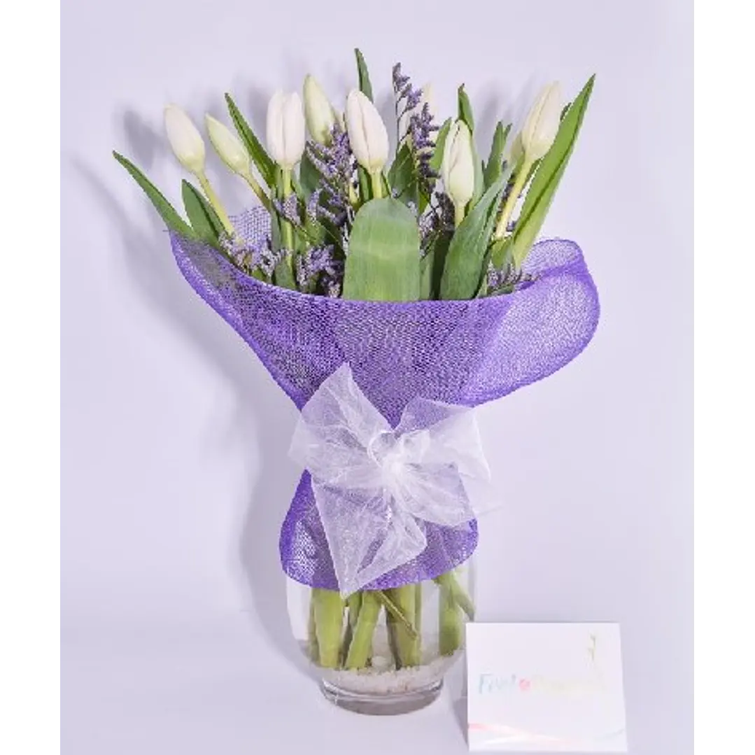 Florero de 10 tulipanes 1