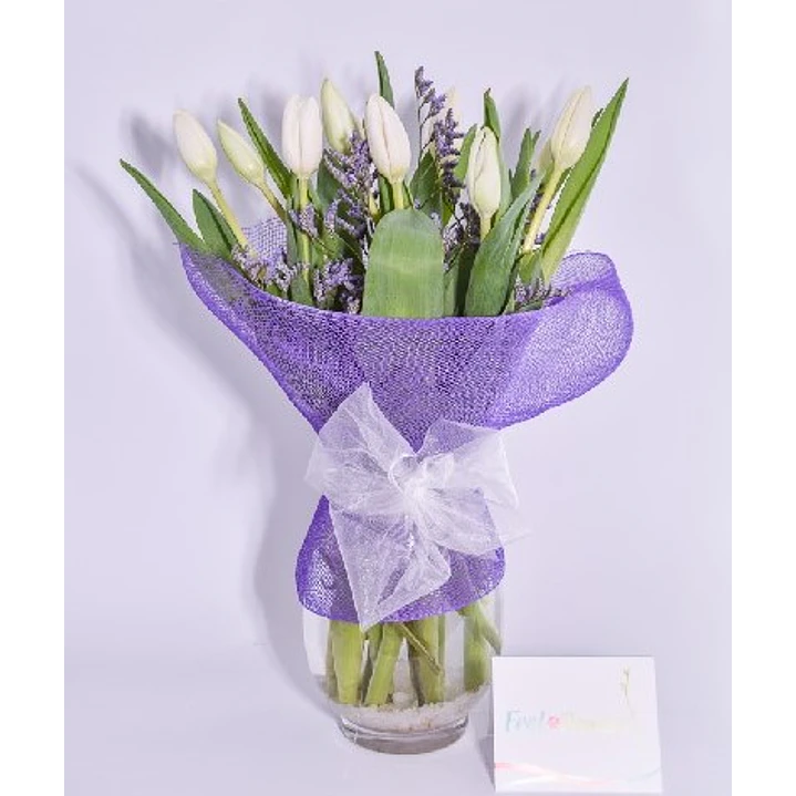 Florero de 10 tulipanes 1