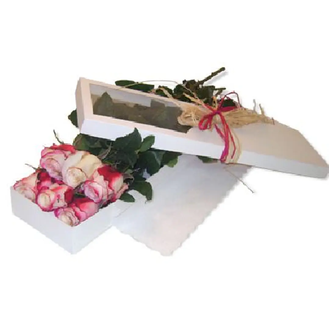 Caja rústica de 6 rosas | Expresa Agradecimiento 1