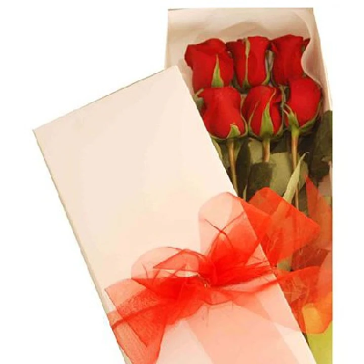 Caja de 6 rosas variedad de colores  | Sorprende con Amor y Admiración  1