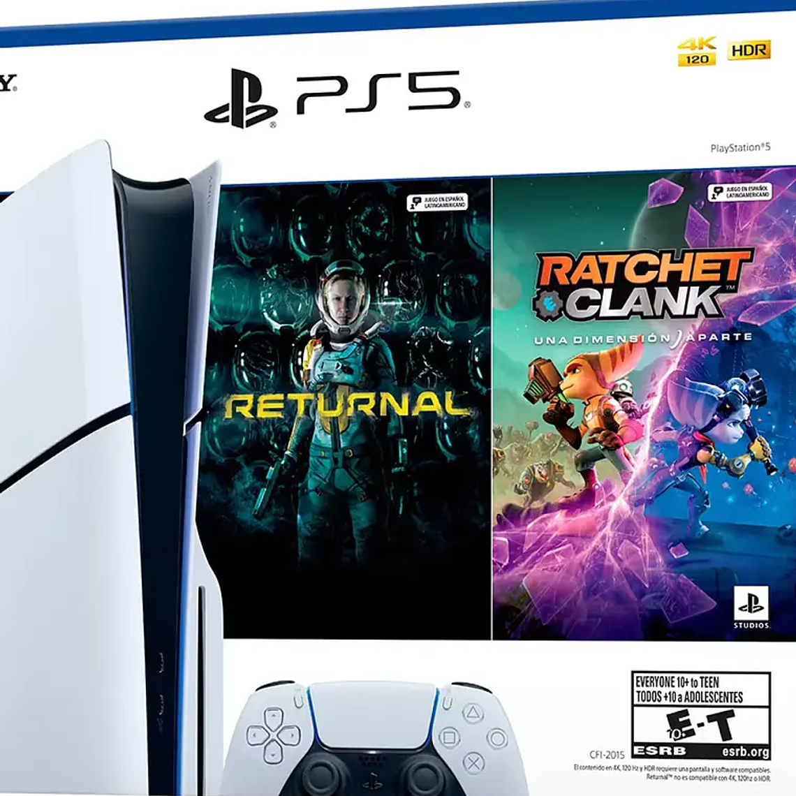 CONSOLA PS5 PLAYSTATION 5 SLIM CON DISCO + 2 JUEGOS 4