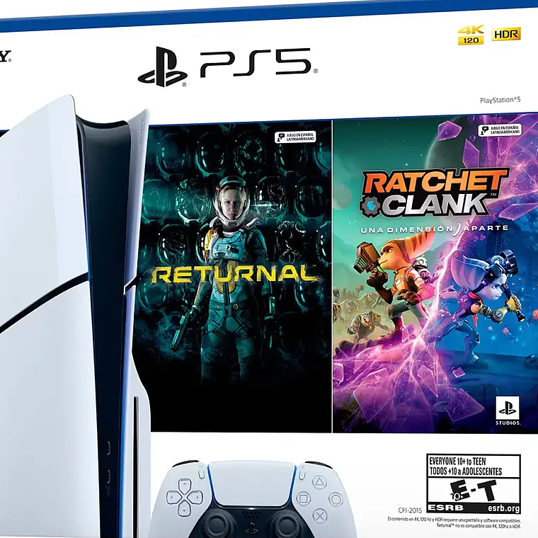 CONSOLA PS5 PLAYSTATION 5 SLIM CON DISCO + 2 JUEGOS 4