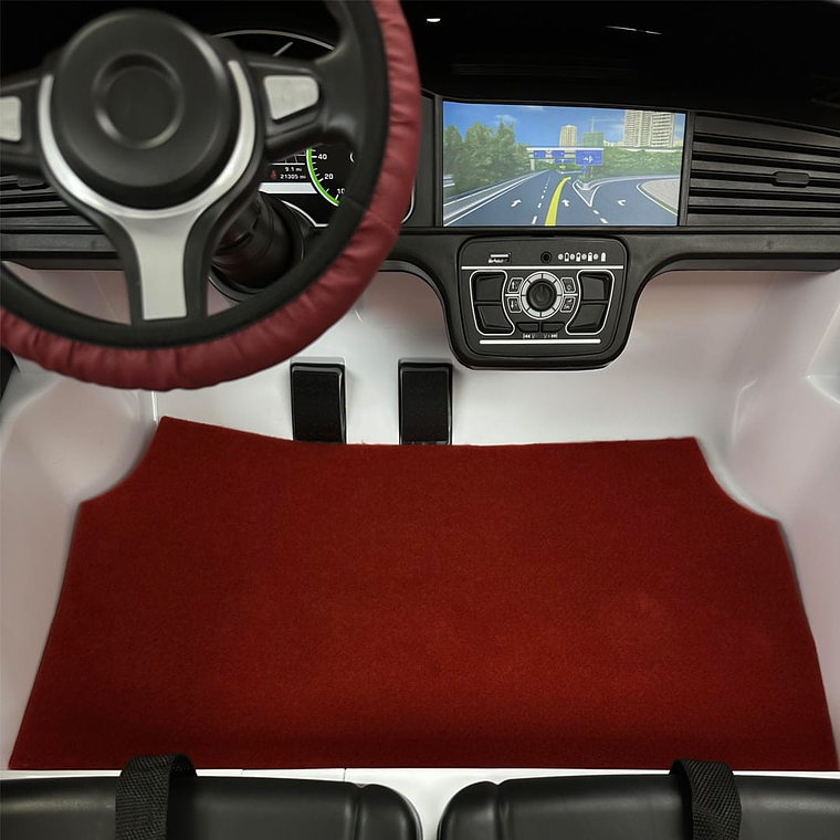 Auto Deportivo Eléctrico Rojo/Blanco 5