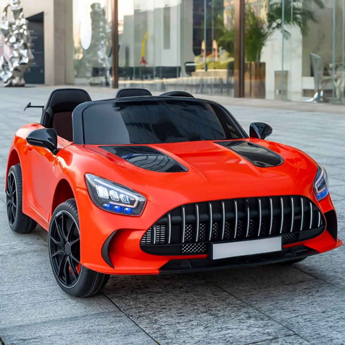 Auto Deportivo Eléctrico Rojo/Blanco 6