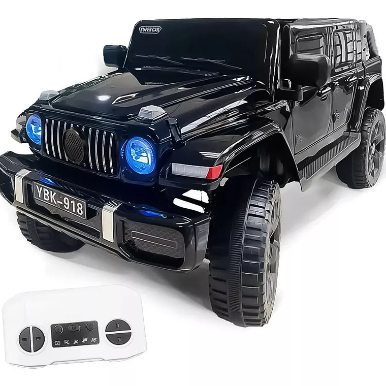 Jeep Negro Electrico Batería 4x4 12V 1