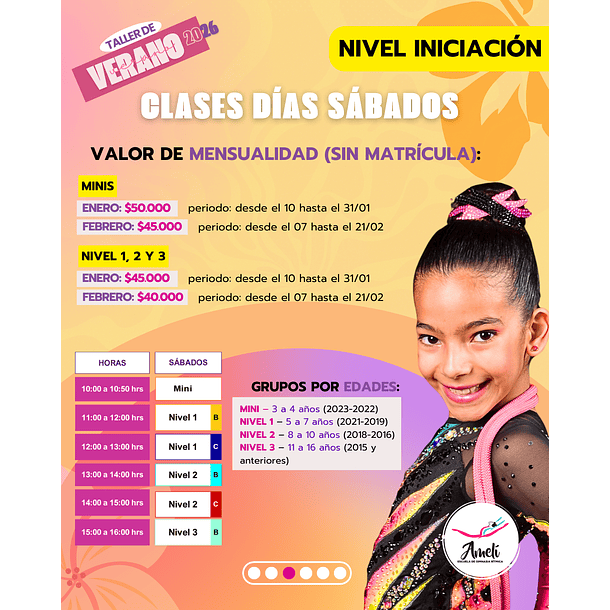 NIVEL 3 SÁBADOS /11-16 AÑOS/INICIAL 2
