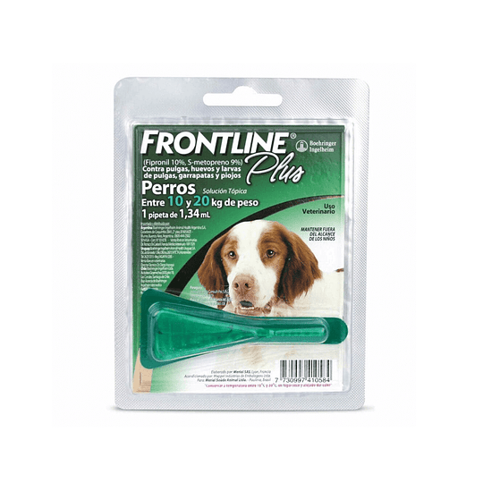 Frontline Plus Pipetas Anti-Pulgas y Garrapatas perros