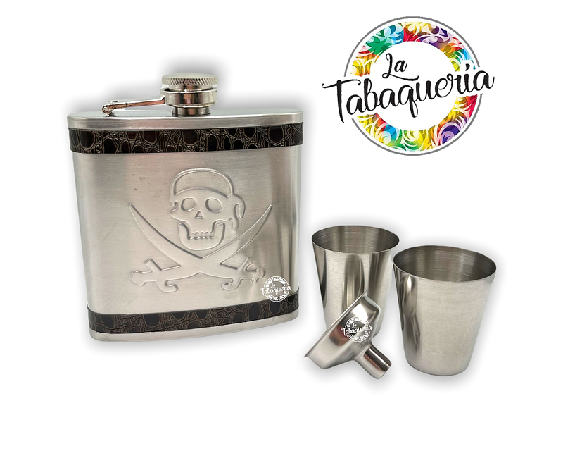 Petaca de Aluminio Calavera 2 Shot $6.990xMayor