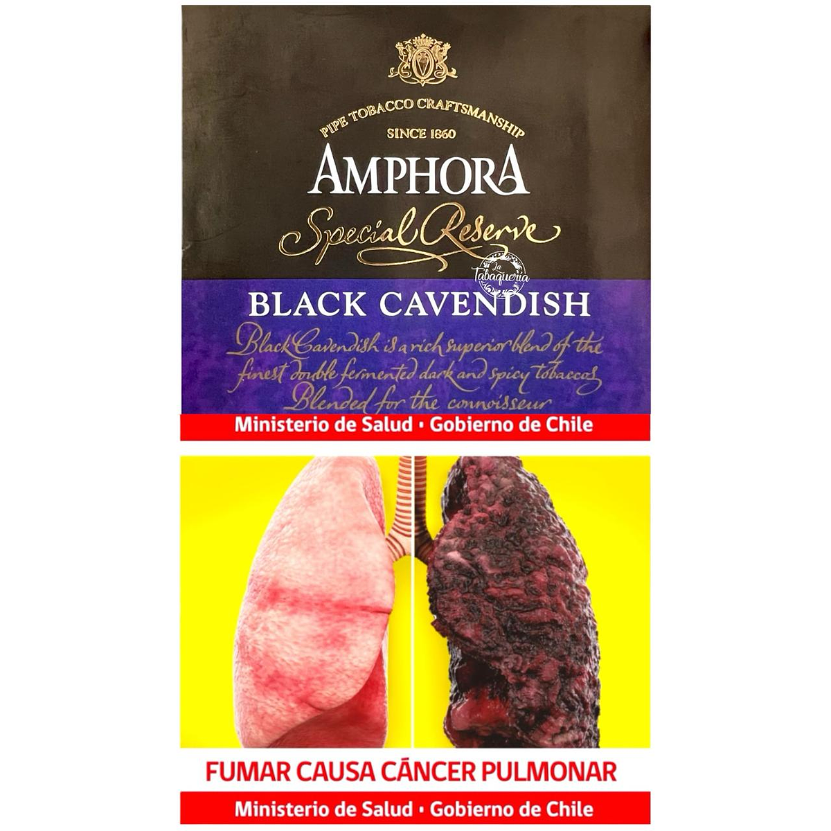 Tabaco para Pipa Amphora Black Cavendish 9.990xMayor