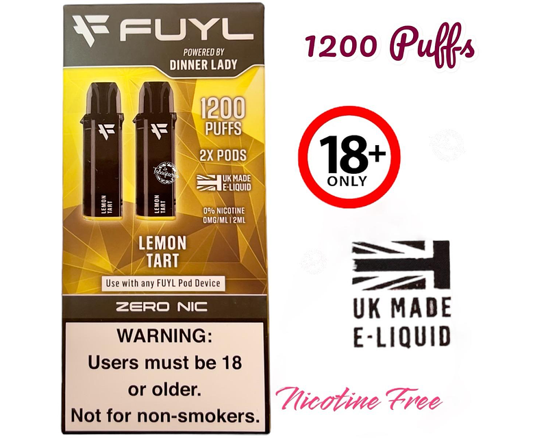 2 Pods 1.200 Puffs para Vape Fuyl Tarta de Limon $5.990xMayor  