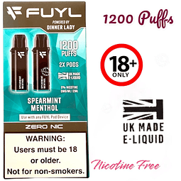 2 Pods 1.200 Puffs para Vape Fuyl Menta Verde $5.990xMayor  