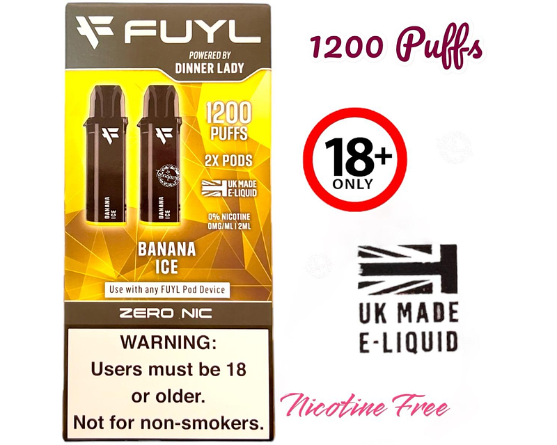 2 Pods 1.200 Puffs para Vape Platano Ice $5.990xMayor  