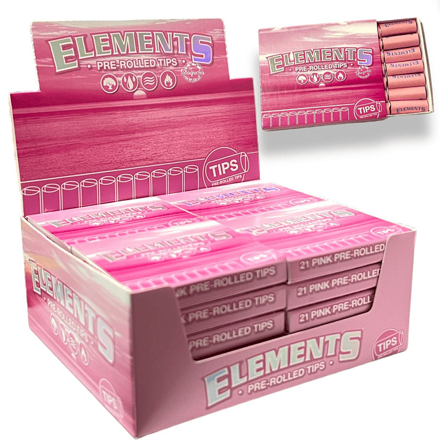 Boquillas Tips Pre-Enrolados Elements Pink $1.490 