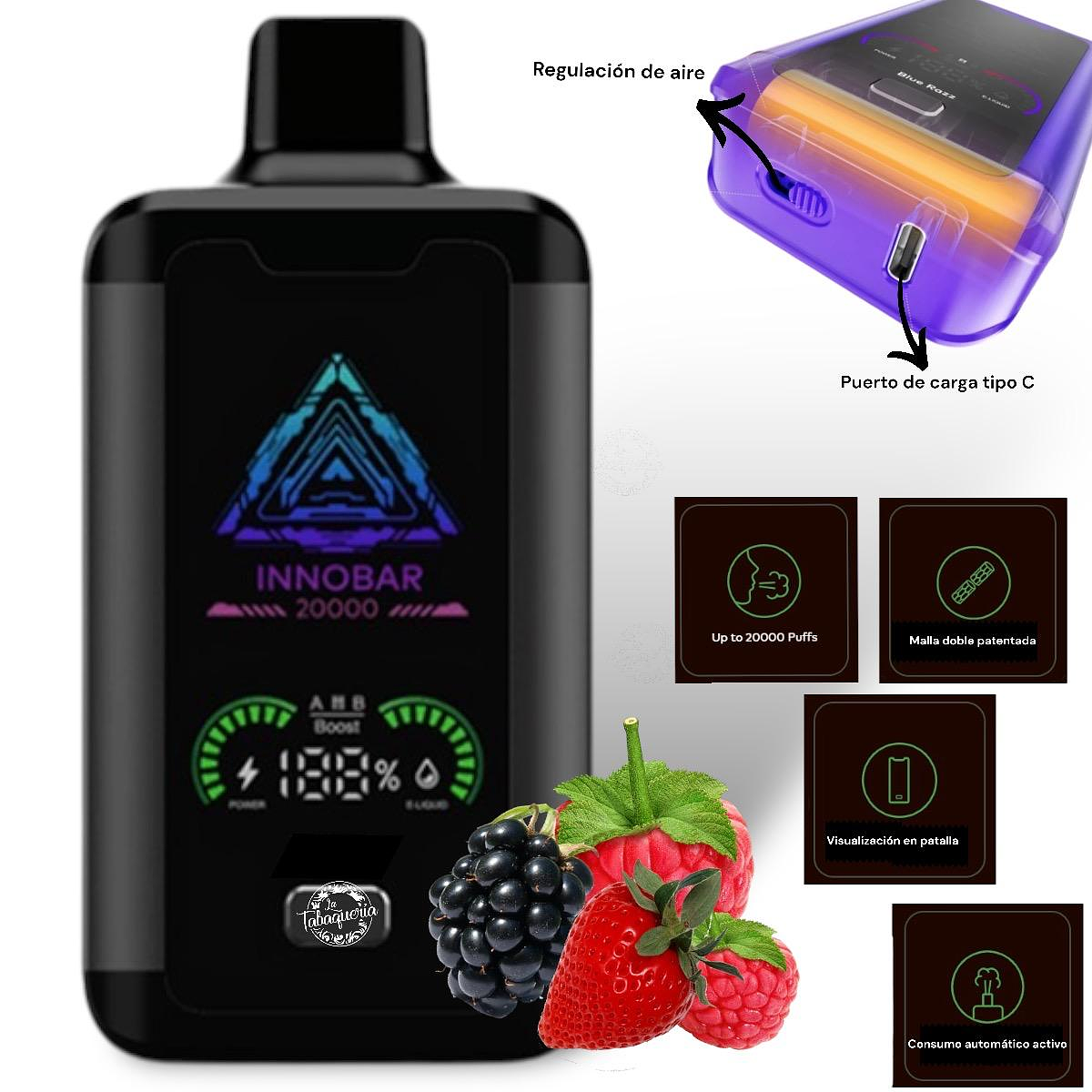 Vape Innobar Mix Berries 20.000Puffs 21.990xMayor
